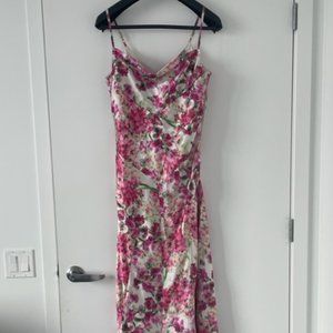 Hope & Ivy cowl neck maxi dress in mixed pink floral
